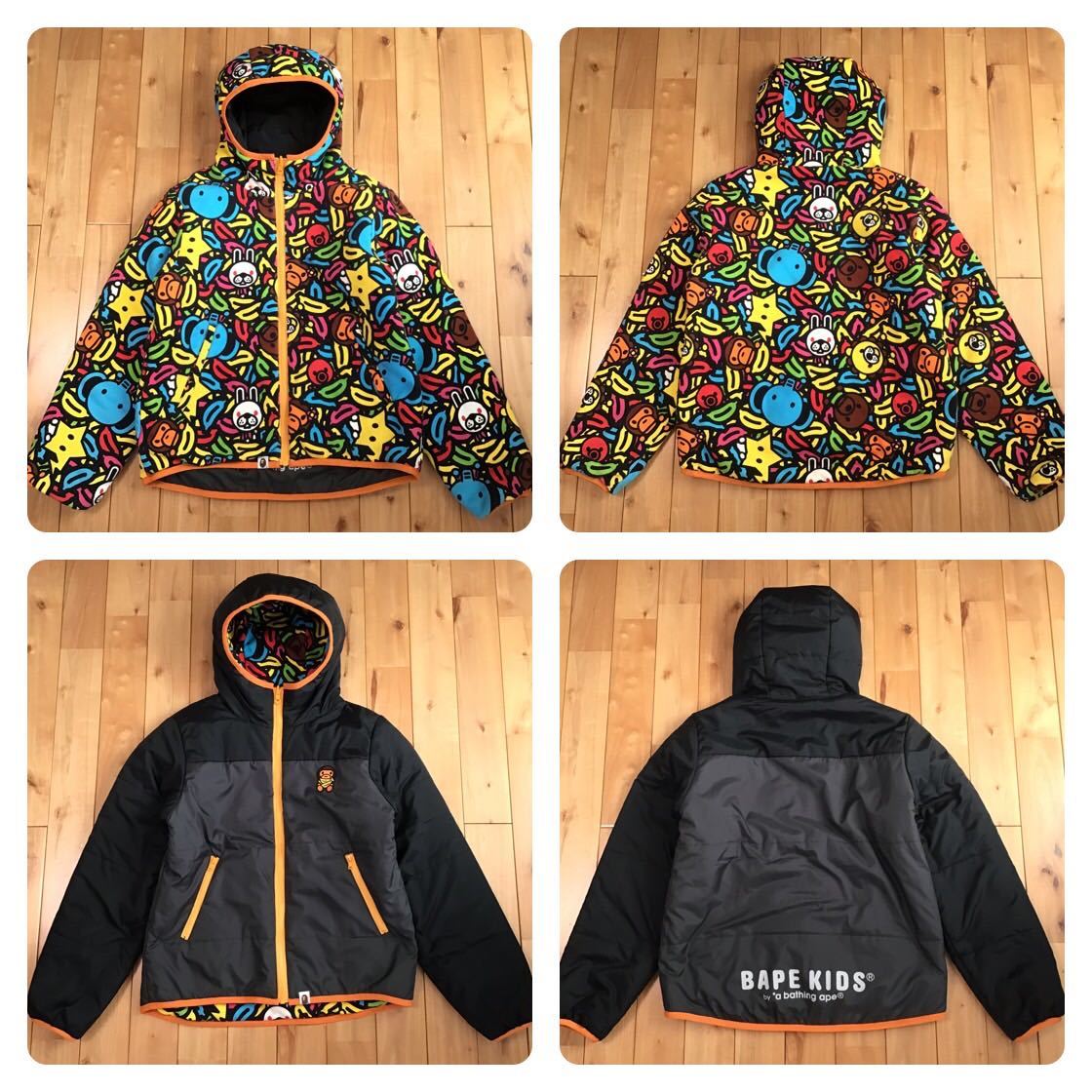 ★リバーシブル★ animal Safari banana milo 中綿ジャケット Mサイズ a bathing ape BAPE hoodie jacket エイプ ベイプ マイロ NIGO w24拍卖