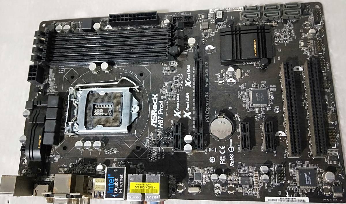 【中古パーツ】BIOS確認のみ、ASROCK H87 PRO4 マザーボード IOパネル付 LGA1150 ■MB1923拍卖