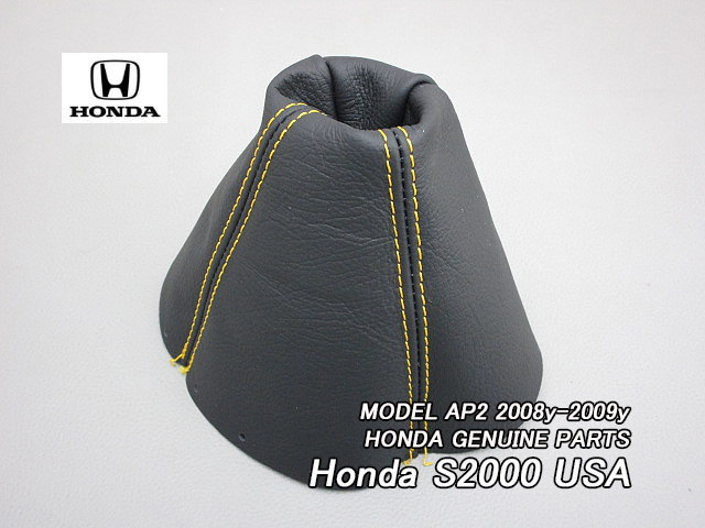 AP2後期【HONDA】ホンダS2000純正USシフトブーツCRグレード革イエローステッチ(08-09y)/USDM北米仕様AP1黄色の縫い目USAタイプS海外TypeS拍卖