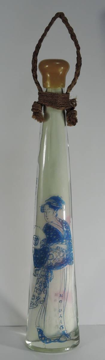 ☆Y10 昭和レトロ■細長い瓶の壁掛け 浮世絵/高島おひさ おのひろし作■拍卖