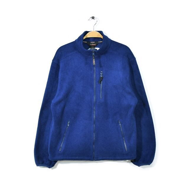 【送料無料】L.L.BEAN アウトドア フルジップ 企業別注 フリースジャケット ブルー メンズS エルエルビーン 古着 @DD0274拍卖