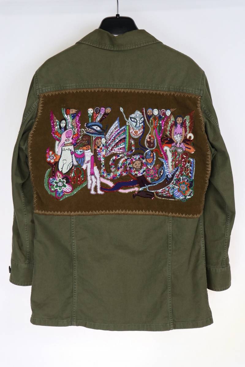 14aw saint laurent paris ジャケット 38 S カーキ拍卖