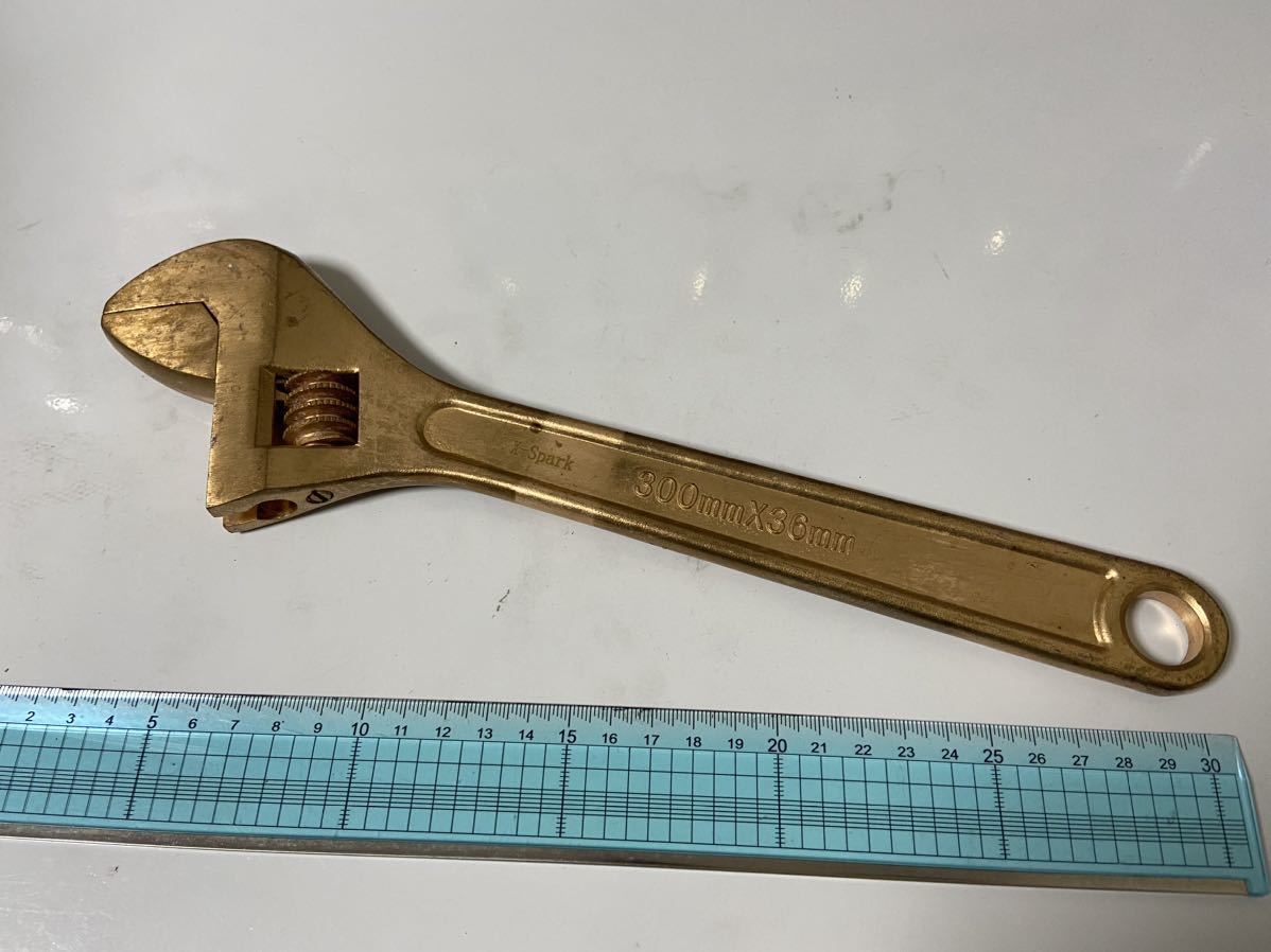 ハマコ S.S X-Spark 防爆 安全工具 モンキーレンチ スパナ  300mm×36mm 検索 KTC TONE ゴールド ※12拍卖