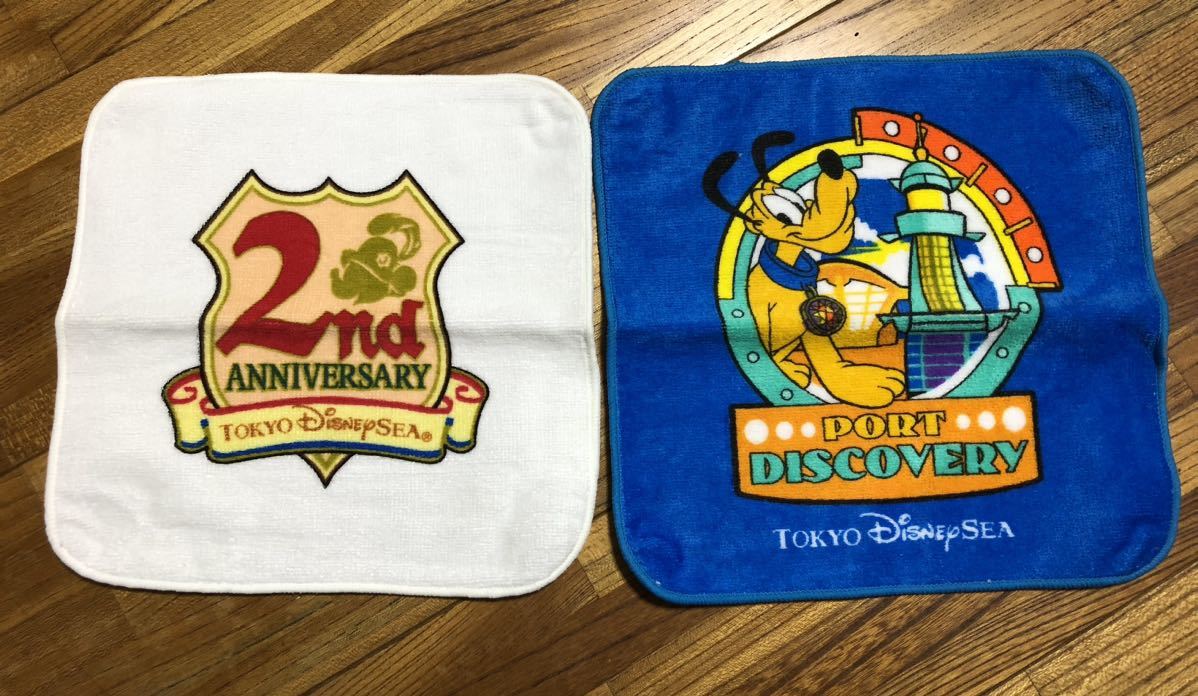 TDS 東京ディズニーシー ★2003年 2周年 2nd 記念 タオルハンカチ 20x20 ゆうパケットポストmini発送 ♪拍卖
