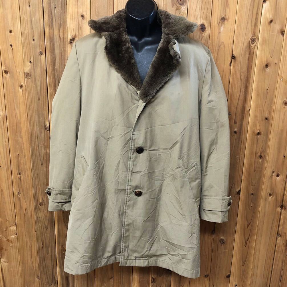 70's◇L.L.Bean/エルエルビーン/メンズ40 ダウンコート ジャケット ブルゾン 中綿 グースダウン 防寒 アウター 襟ボア USA古着 ビンテージ拍卖