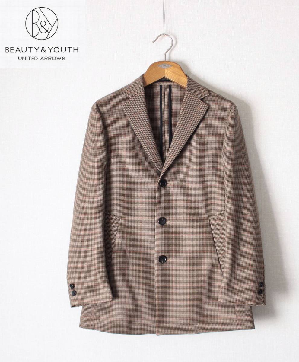 【 B&Y ユナイテッドアローズ 】千鳥格子 ツイル ジャコット Sサイズ 1225-174-8650 定価\19,800(税込) ジャケット コート ポリエステル拍卖