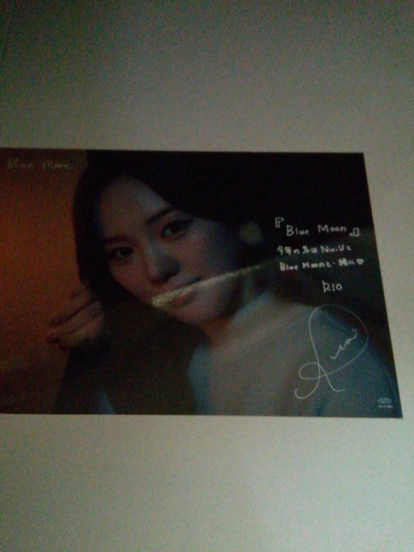リオ 印字サイン入りメッセージカード HMV Blue Moon NiziU 4thシングル 店舗特典 虹 ニジュー RIO拍卖