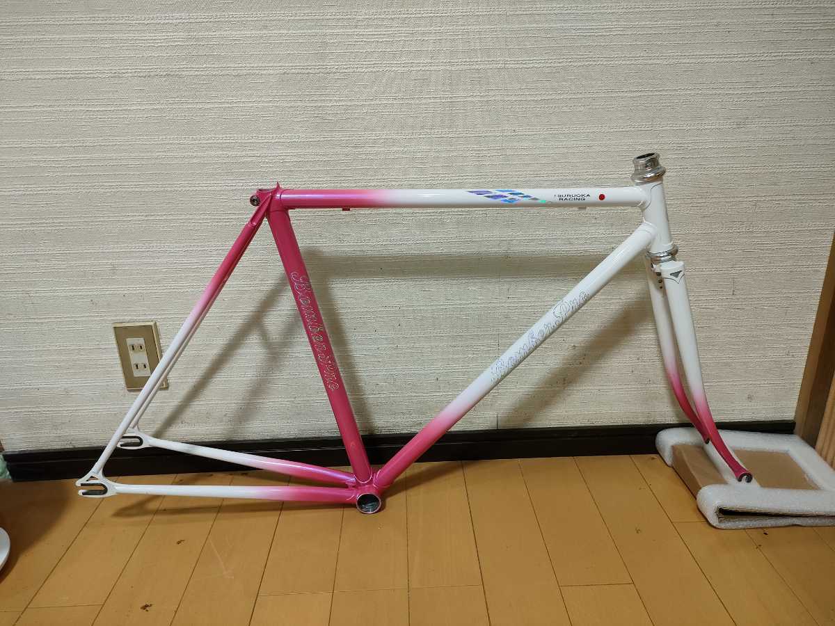 送料込み 使用100キロ程度 TSURUOKA RACING Bomber Pro ピスト 競輪 クロモリフレーム トラック ピンク拍卖
