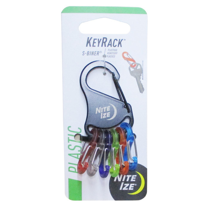 ナイトアイズ カラビナ付きキーリング キーラック エスビナー ブラック KRK2-01-R6/5258/送料無料拍卖