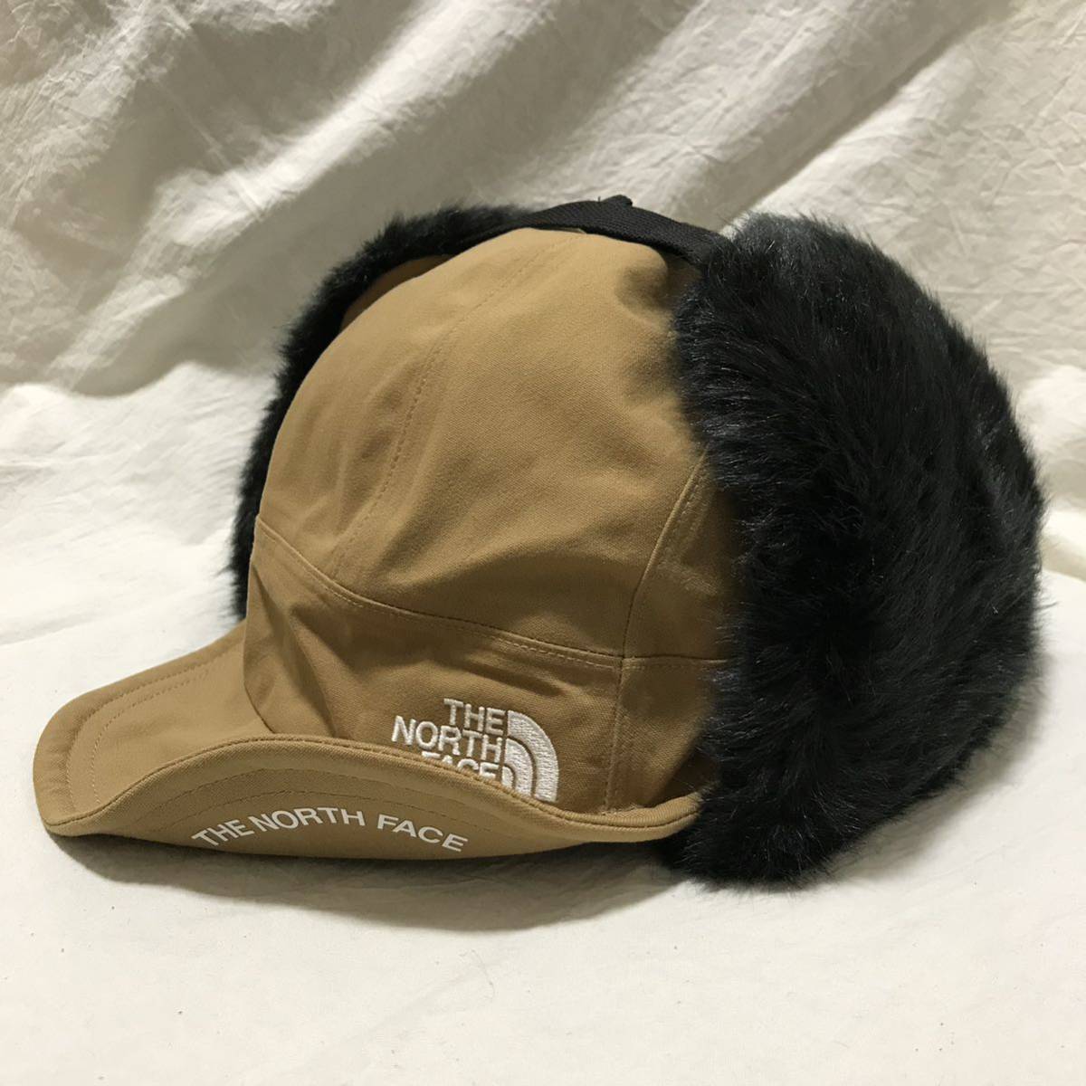 新品THE NORTH FACE Novelty Frontier Cap NN41708ノベルティ フロンティア フライト ボンバー キャップ 帽子 ファー ハット ベージュ拍卖