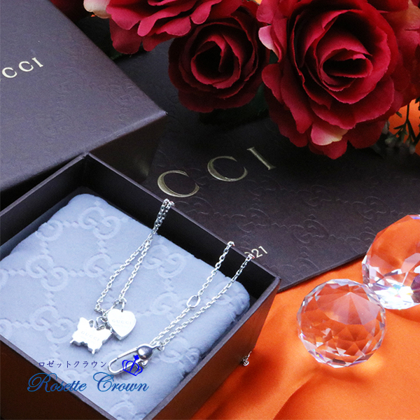 ◆新品◆値下げ交渉 は 質問で◆未使用◆グッチ◆バタフライ&ハートモチーフ ペンダント◆拍卖