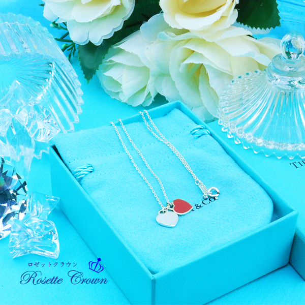 ◆新品◆値下げ交渉 は 質問で◆未使用◆ティファニー◆リターン トゥ ダブル ハートタグ ペンダント レッド◆拍卖