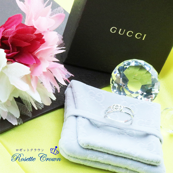 ◆新品◆値下げ交渉 は 質問で◆未使用◆グッチ◆インターロッキング Gリング15号 ◆拍卖