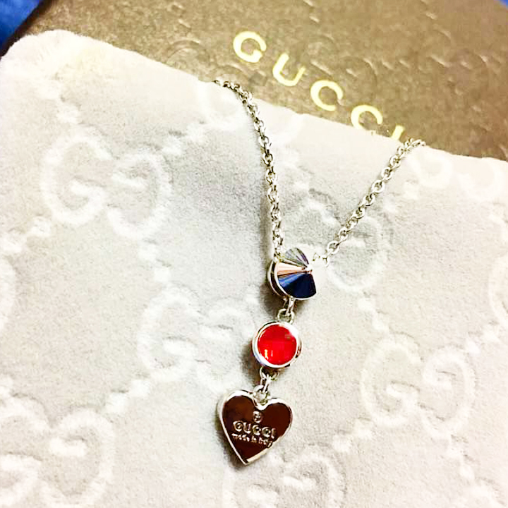 ◆新品◆値下げ交渉 は 質問で◆未使用◆グッチ◆ハートレッドトパーズネックレス◆拍卖
