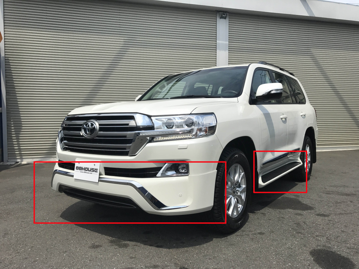 ランクル200 フルエアロキット 後期 前後 サイドステップ 3点セット パール(070)個人宅配送不可 塗装済 ランドクルーザー拍卖