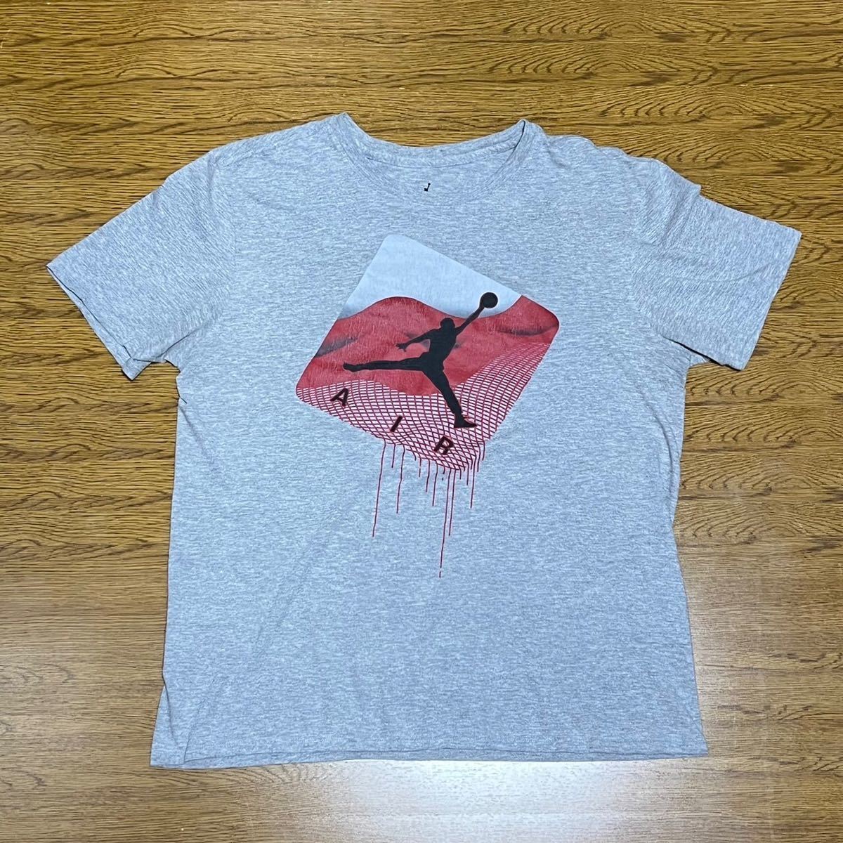 JORDAN SHORT SLEEVE T-SHIRTS size-L(着丈62身幅54) 中古(襟に小さな穴有り) 送料無料 NCNR拍卖