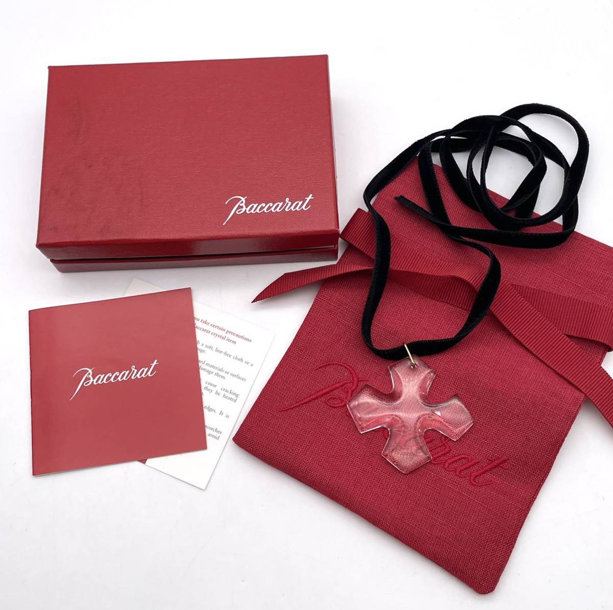 Baccarat バカラK18YG クリスタル オクシタン クロス ネックレス拍卖