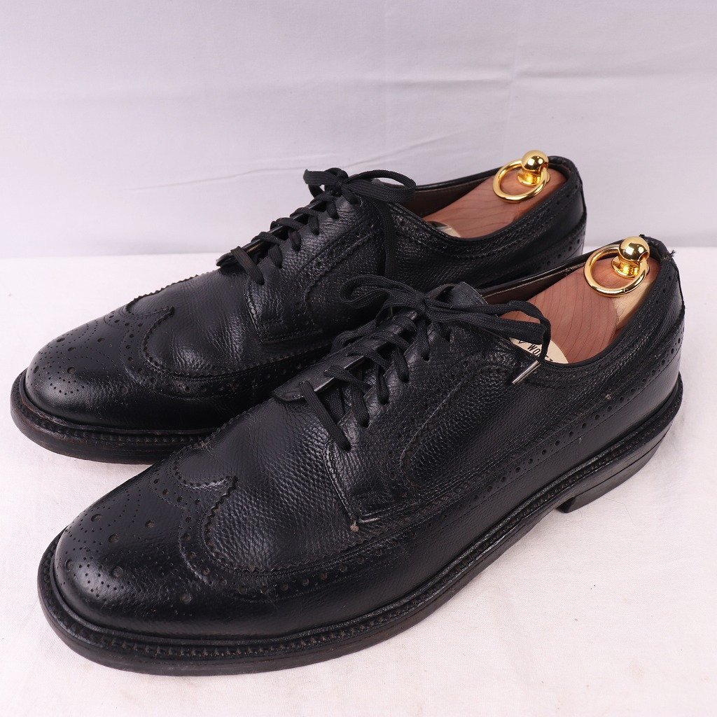 HANOVER 10 D/B L.B.sheppard ウイングチップ 黒 LBシェパード USA製 ヴィンテージ ハノーバー ドレス 中古 メンズ ds3314拍卖