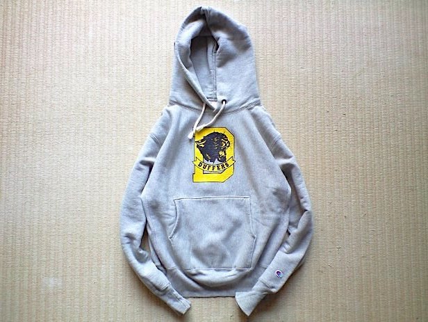 別注品 USA製 赤タグ Mサイズ 12.5oz Champion REVERSE WEAVE プルオーバー パーカー 短丈 グレー タイガー ライオン パンサー拍卖