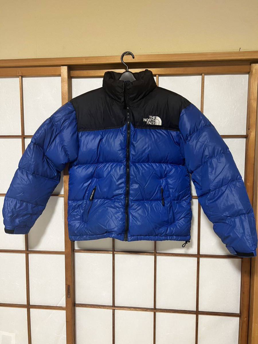 ★美品★ ノースフェイス ヌプシ 700 ダウン クリーニング済 US M 青 ブルー拍卖