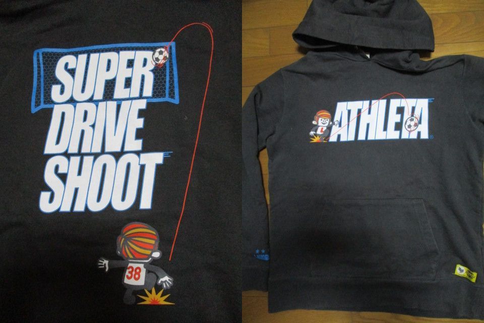 日本製 Laundry ATHLETA パーカー Mサイズ コラボ デカロゴ ランドリー サッカー ドライブシュート アスレタ拍卖