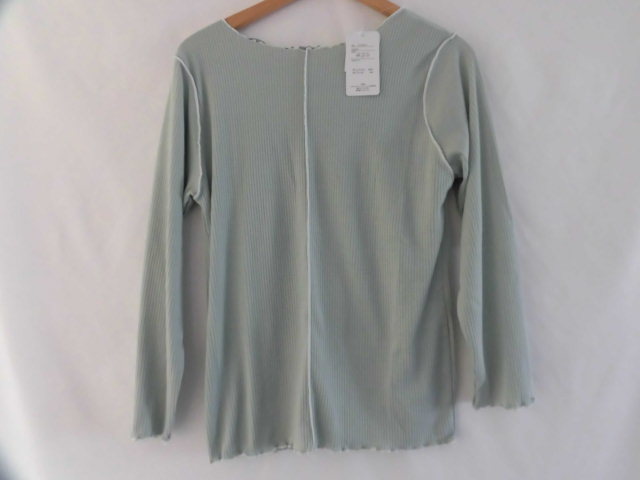 新品 dearful ディアフル しまむら カットソー トップス プルオーバー 緑 くすみグリーン サイズLL 拍卖