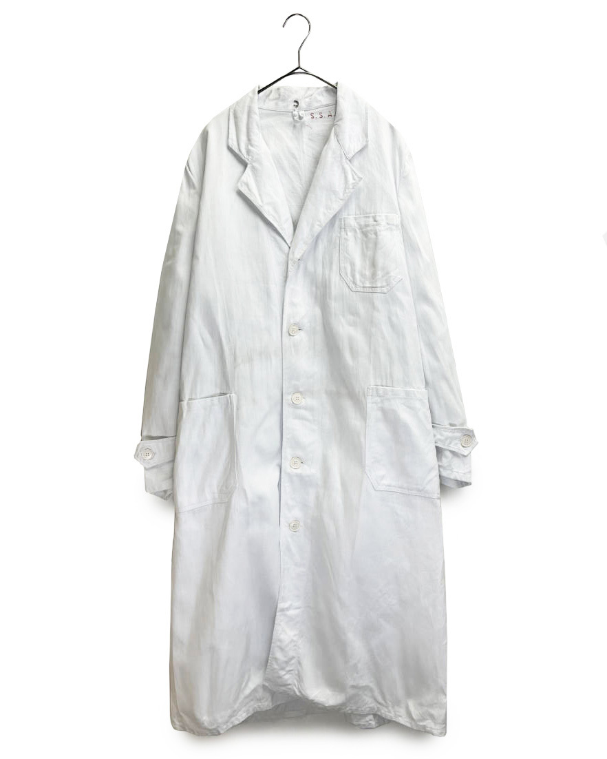 1950-60S【フランス軍】deadstock 1WASH S.S.A.32 HM ホスピタルコート ★ MJ ユーロミリタリー M47 ミリタリー拍卖