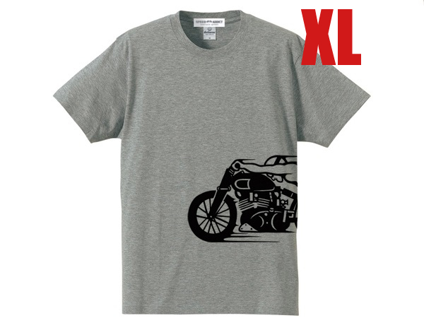 スピードアディクト サイドプリント T-shirt GRAY XL/ナックルヘッドパンヘッドショベルヘッドスポーツスターxlxr8831200エボツインカムusa拍卖