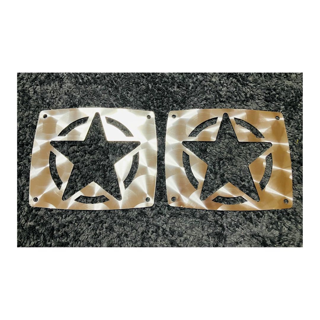 HTK-NB1 レンジャー テールカバー 星 ウロコ 左右2枚セット ブレーキ部 デコトラ カスタム トラック ステンレス アート拍卖