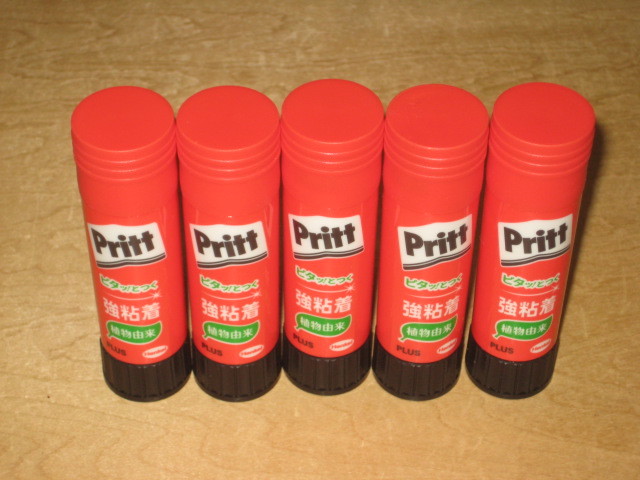 Pritt / プリット スティックのり 20g×5本 強粘着 植物由来 送\185~ ■ステック のり 糊拍卖