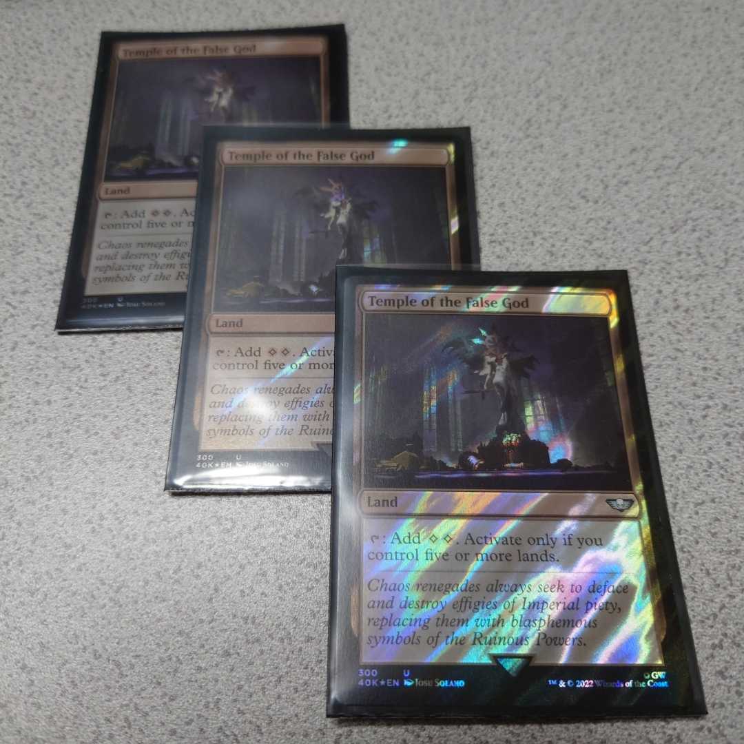 MTG 40K 邪神の寺院 英語サージfoil 三枚セット ウォーハンマー40000 即決拍卖
