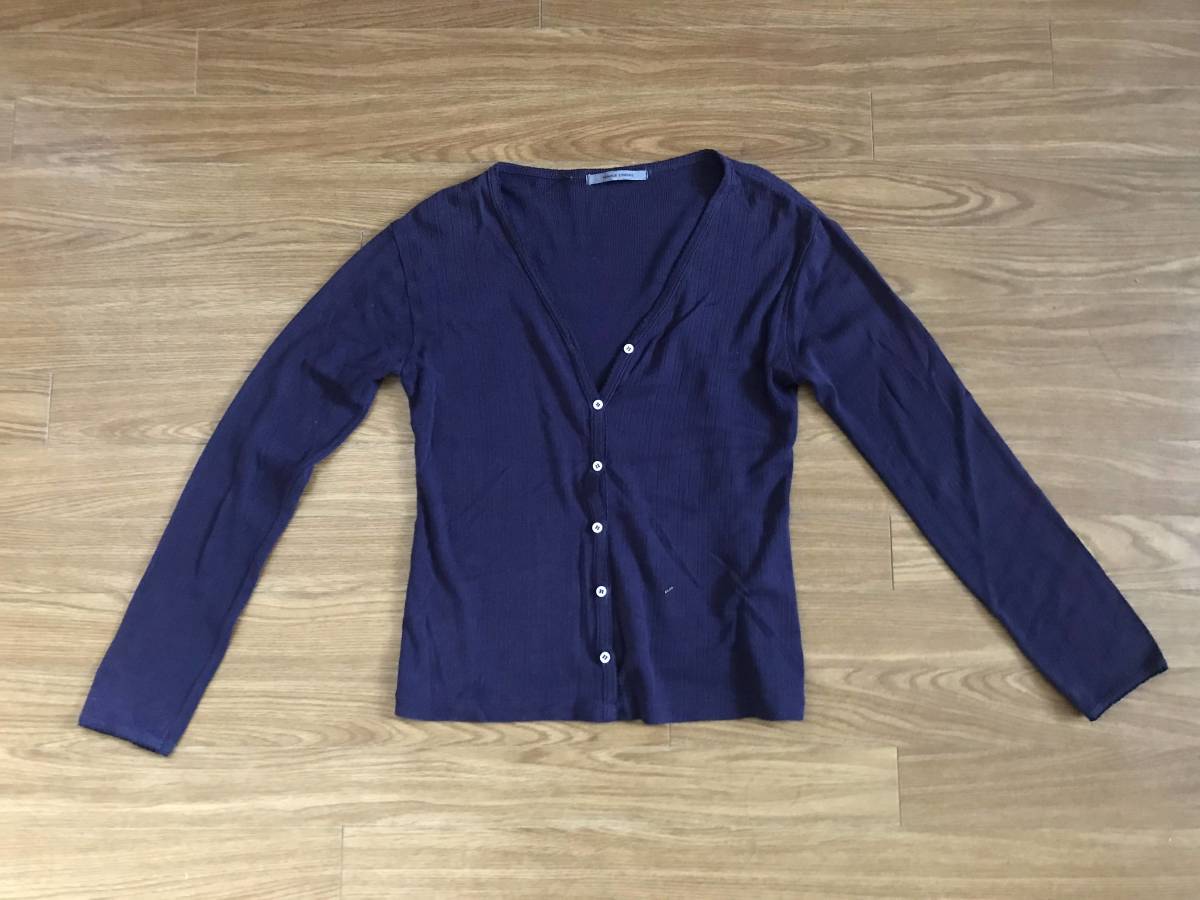 ★メープルクリークス MAPLE CREEKS カットソー レース 紫 パープル 長そで シンプル サイズフリー 綿100%拍卖