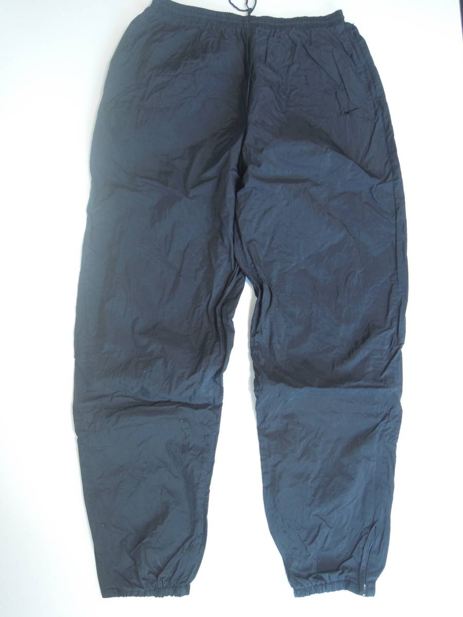 8jh 90's ヴィンテージNIKE ナイキ裏地付きナイロン ロングパンツ シャカシャカパンツ拍卖