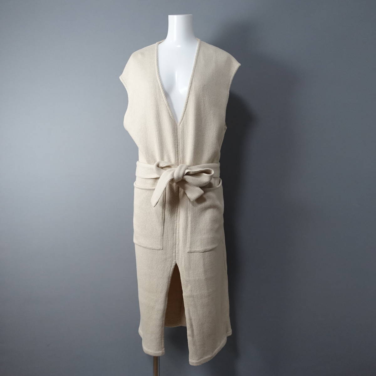 POSTELEGANT/ポステレガント/36S/日本製/腰ひも付きワンピース/ベージュ/レディース拍卖