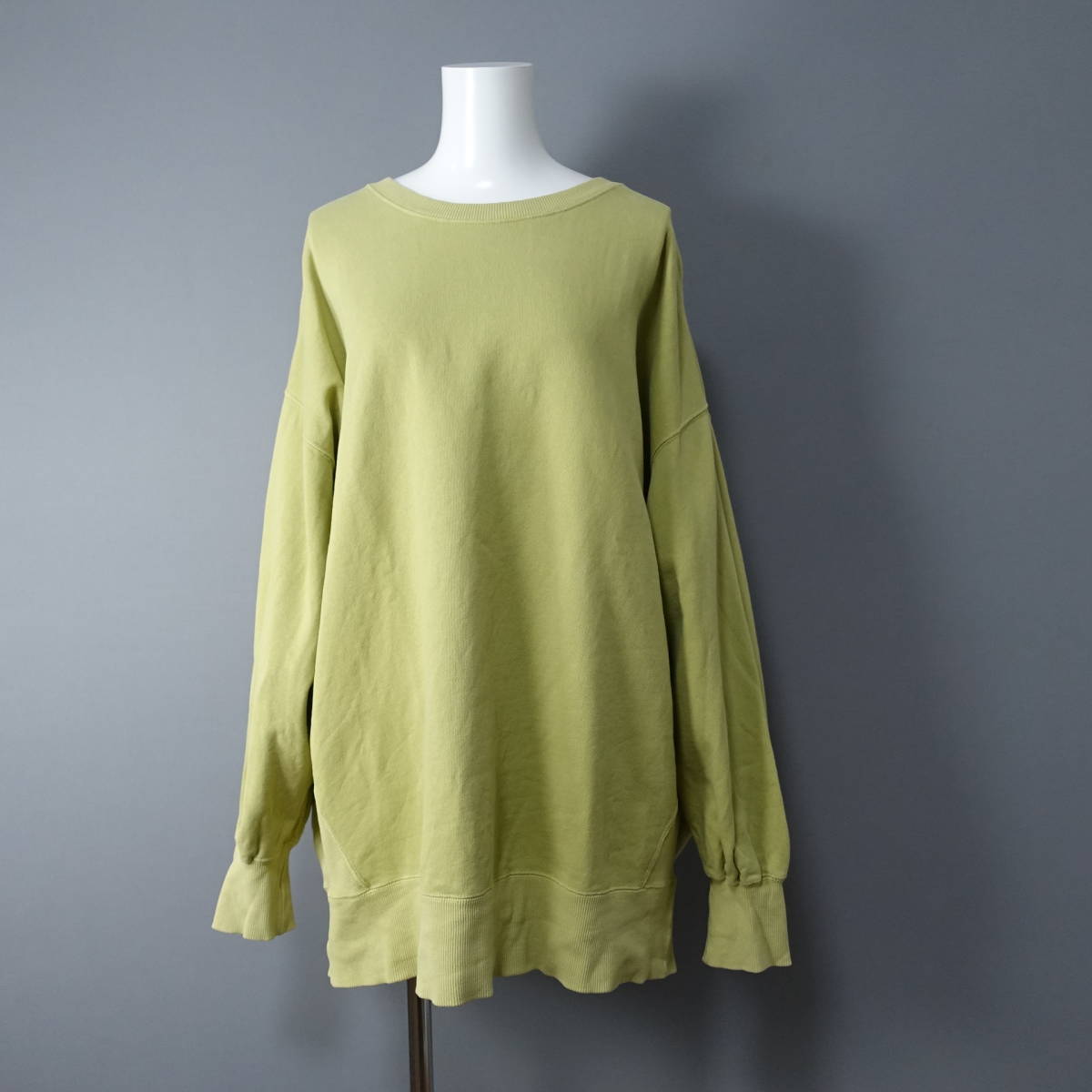 SIMPLICITE/シンプリシテェ/オーバーサイズカットソー/ライトグリーン/スウェット/トレーナー/レディース/ゆったりシルエット拍卖
