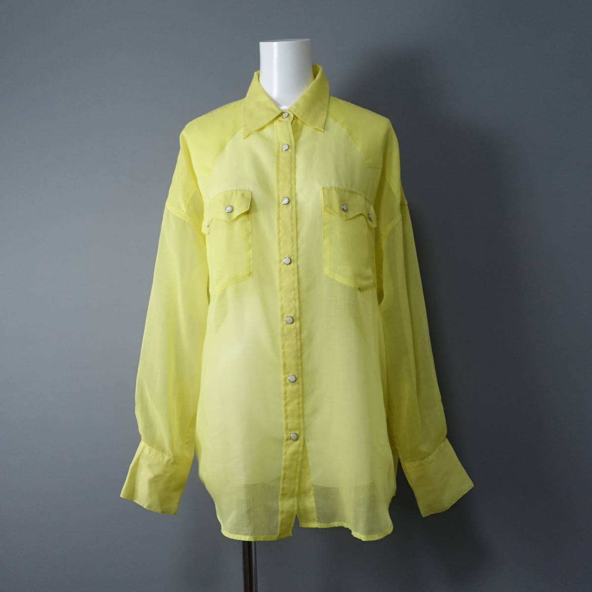 ☆美品☆Spick and Span/スピック アンド スパン/シャツ/イエロー/黄色/ブラウス/レディース/F/長袖拍卖