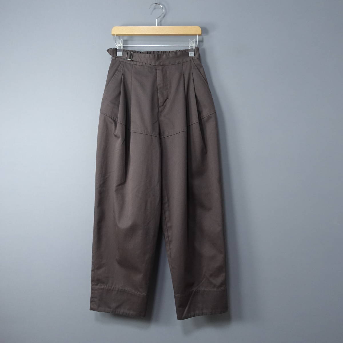 SIMPLICITE/シンプリシテェ/ワイドパンツ/ダークブラウン/茶/スラックス/レディース拍卖