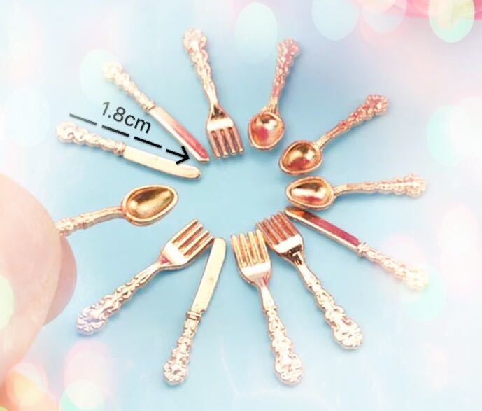 ☆新商品☆ミニチュア カトラリーセット(銅色)拍卖