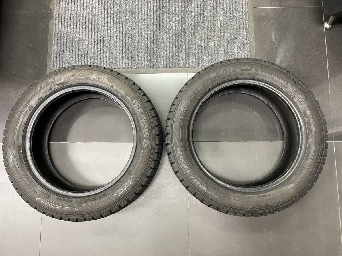 バリ山!高年式!GOOD YEAR ICENAVI6 グッドイヤー アイスナビ6 175/60R15 81Q 20年製 2本セット拍卖