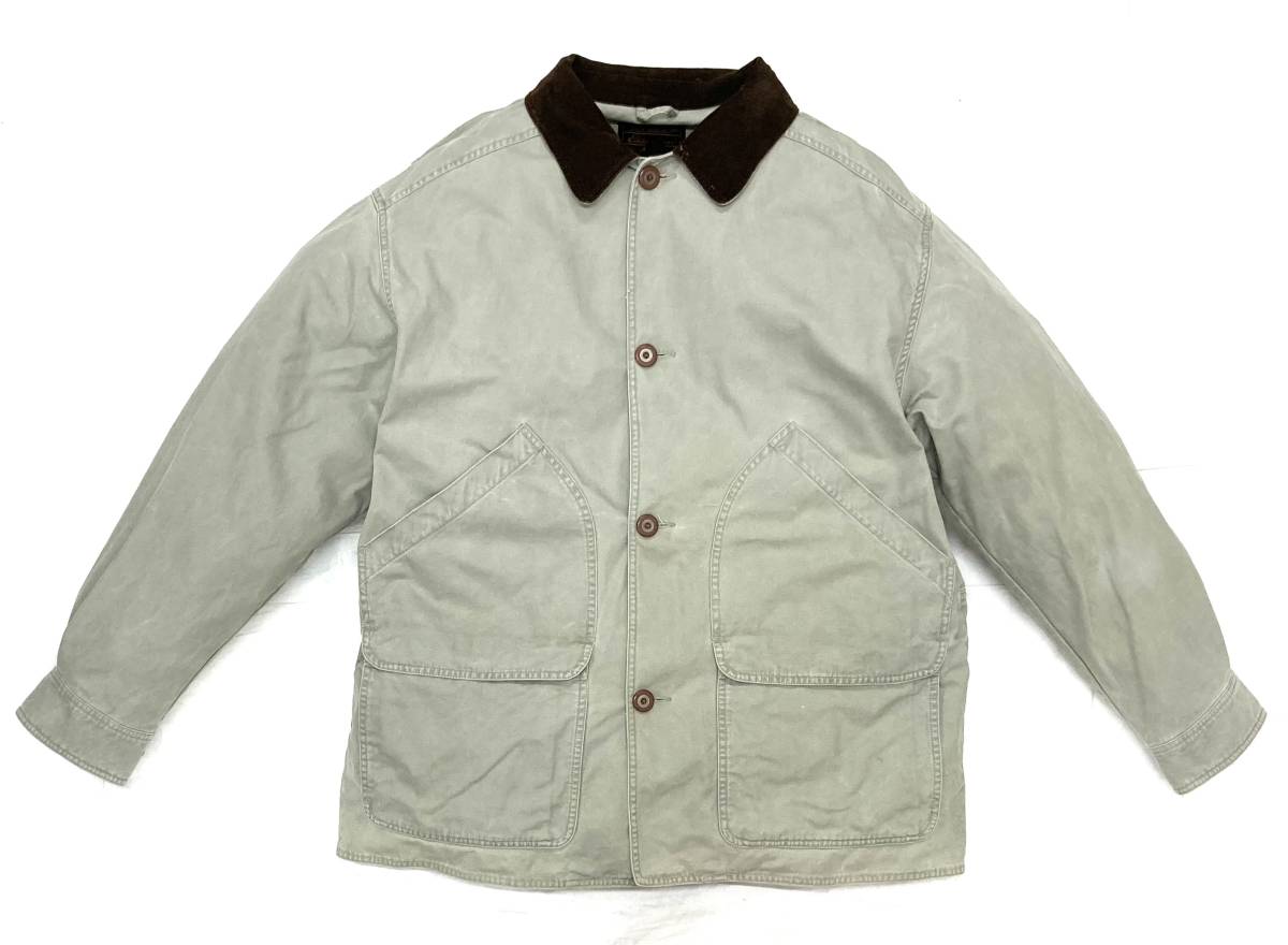 90s 黒タグ エディーバウアー Eddie Bauer ハンティングジャケット L グレー拍卖