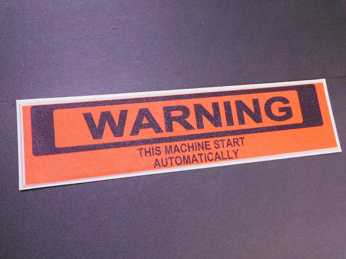 デコサインステッカー【WARNING】 壁紙シール ウォール アメリカン 警告 ≪サイズ 154×595mm≫拍卖