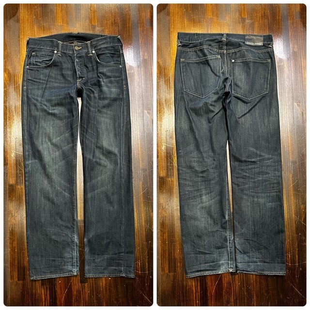 p メンズ パンツ H&M エイチアンドエム デニム ジーンズ シンプル ストレート FE517 / W32 全国一律レターパック配送拍卖