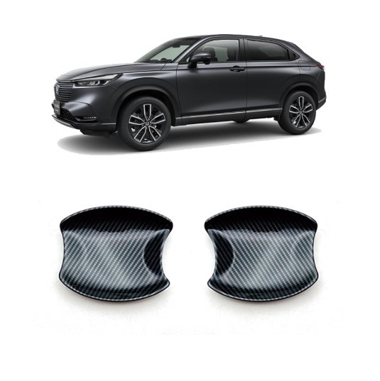 スポーティ全開♪ カーボン ルック ドアハンドル カバー ヴェゼル RV3 RV4 RV5 RV6 G e:HEV X Z PLaY プロテクター プロテクション拍卖