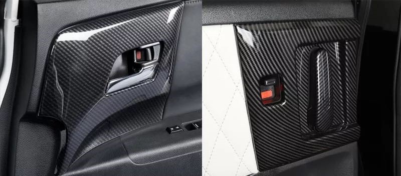 スポーティ全開♪ カーボン ルック インナー ドアハンドル カバー スライド ドア オデッセイ RC1 RC2 G アブソルート ホンダセンシング EX拍卖