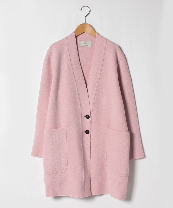 【新品】レリアン レディース ロングニットカーディガン 7サイズ ピンク Leilian 定価170,500円 ※紙タグ無し拍卖
