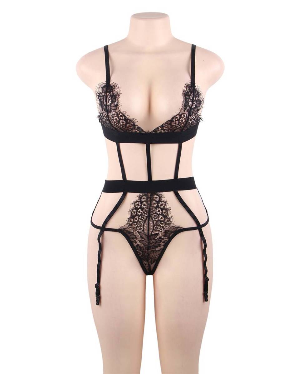 80559-2 5XLサイズ テディ 下着 セクシーランジェリー 黒拍卖