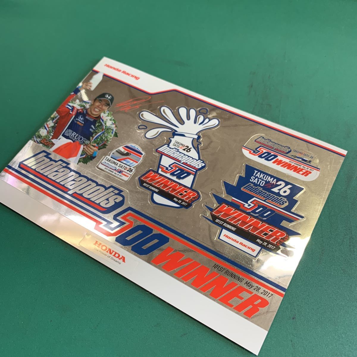 佐藤琢磨 インディ500 2017優勝記念 ステッカー ホンダレーシング拍卖