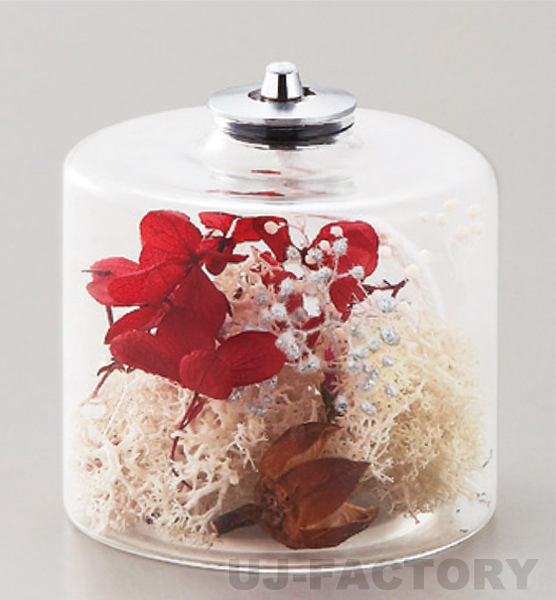 ★ムラエ/ハーバリウムランプ(Herbarium Lamp)GT-242RD★ブリザードフラワーがおしゃれで可愛い!オイルランプ 癒しの明かり♪拍卖