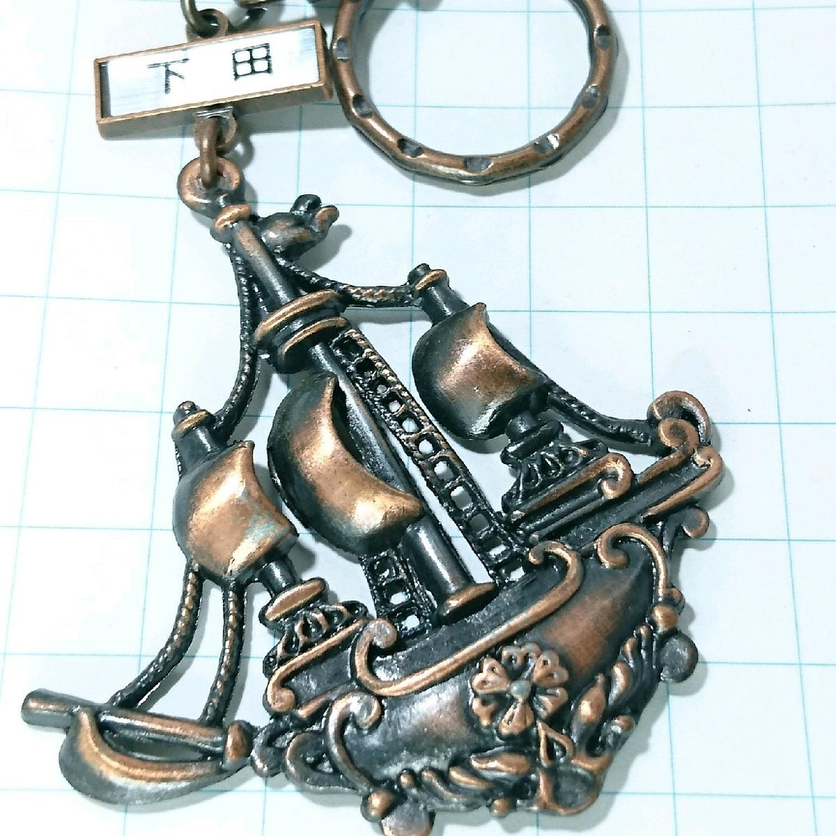 送料無料)下田 黒船 昭和レトロ 観光地 登山 山登り 旅行 記念 キーホルダ A13823拍卖