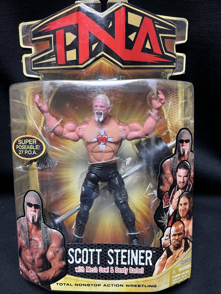 MARVEL:NWA-TNA Series 7 スコット・スタイナー 黒タイツver. w/メッシュカウ(未開封品)拍卖